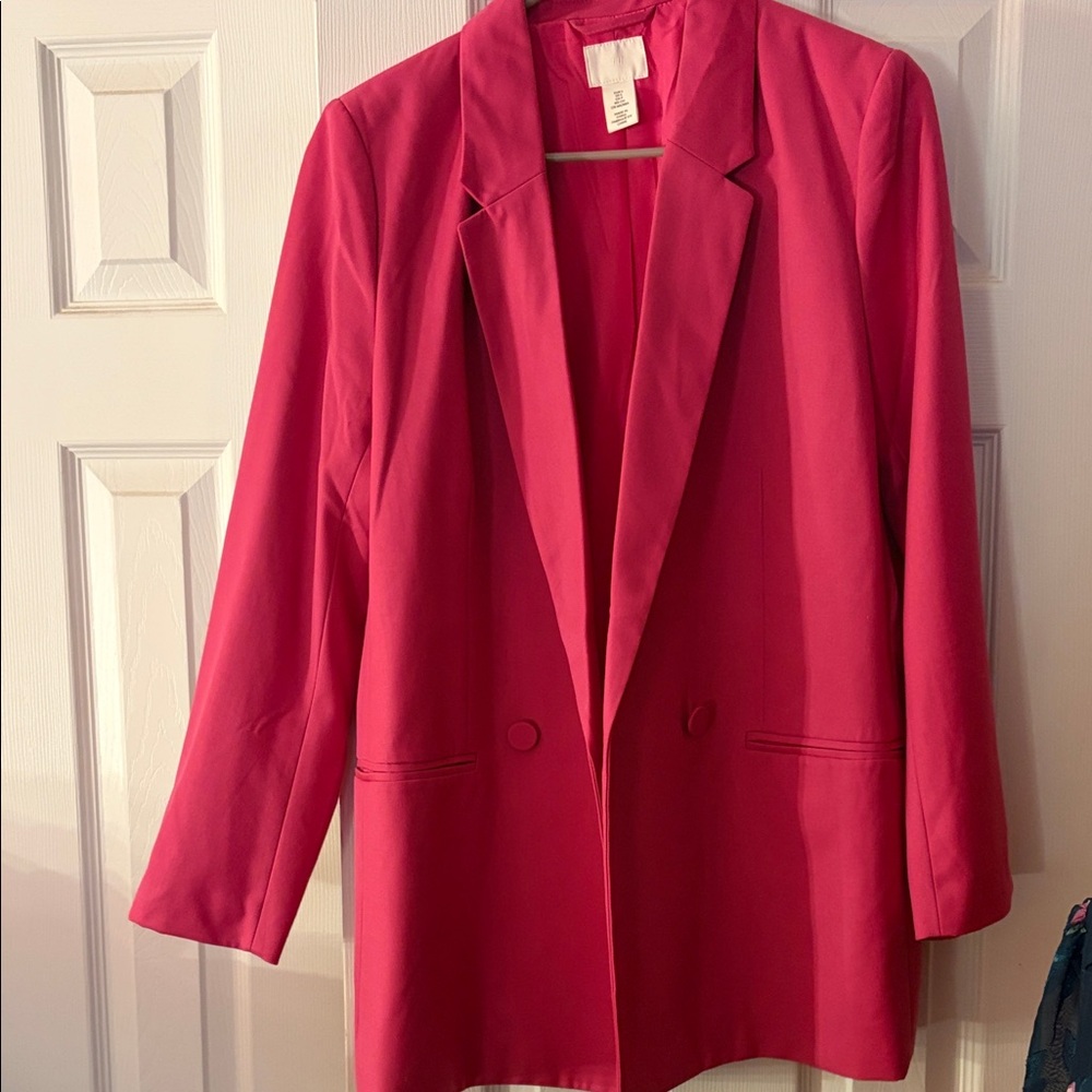 H&M Oversized Vibrant Pink Women's Blazer